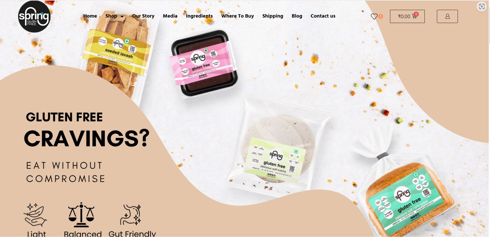 Sprinng Foods website screenshot