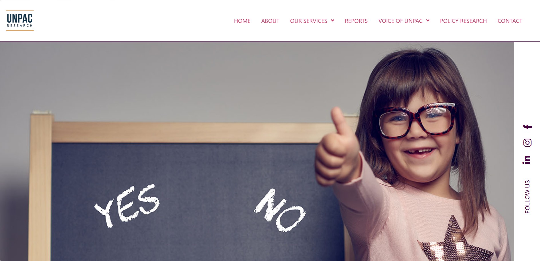 UNPAC Research website screenshot